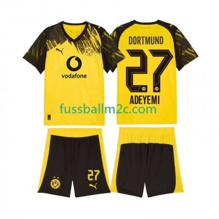 Fußballtrikots Borussia Dortmund Karim Adeyemi 27 Kinder Heim Trikotsatz 2025-2026